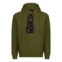 Army Green newfoundland dog Premium Hoodie - LillyAllenDesigns