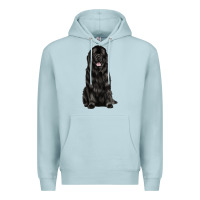 Blue Mist newfoundland dog Premium Hoodie - LillyAllenDesigns