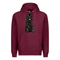 Burgundy newfoundland dog Premium Hoodie - LillyAllenDesigns
