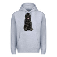 Heather Grey newfoundland dog Premium Hoodie - LillyAllenDesigns