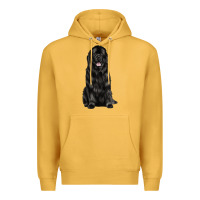 Mustard newfoundland dog Premium Hoodie - LillyAllenDesigns