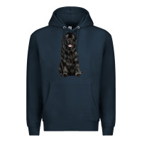 Navy newfoundland dog Premium Hoodie - LillyAllenDesigns