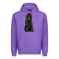 Purple newfoundland dog Premium Hoodie - LillyAllenDesigns