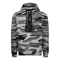 Slate Camo newfoundland dog Premium Hoodie - LillyAllenDesigns
