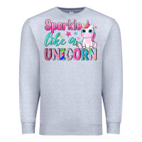 Heather Grey sparkle like a unicorn Premium Sweatshirt - NancyCooperArtShop