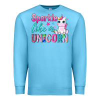 Ocean Blue sparkle like a unicorn Premium Sweatshirt - NancyCooperArtShop