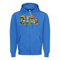 True Royal farm cute animals with sunflower coffee cups Zipper Hoodie - NancyCooperArtShop