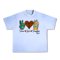 Grape Ice Peace Love Pumpkin Spice Urban Heavy Tee - CowhideDigitalArt