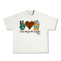 Pistachio Peace Love Pumpkin Spice Urban Heavy Tee - CowhideDigitalArt