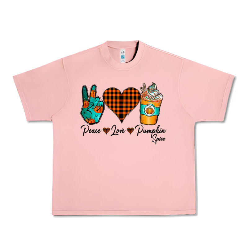 Peace Love Pumpkin Spice Urban Heavy Tee by CowhideDigitalArt | Teevron