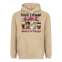 Mushroom first i drink coffee then i do things Heavyweight Hoodie - MaliasSmallBusiness