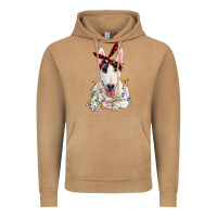 Vintage Camel bull terrier with christmas lights Vintage Hoodie - RanaPortraitStore