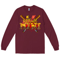 Burgundy softball mini Long Sleeve Tee - AdoDesignShop