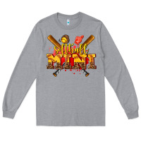 Heather Grey softball mini Long Sleeve Tee - AdoDesignShop