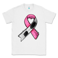 White breast cancer sport ribbons Classic Tee - AdoDesignShop
