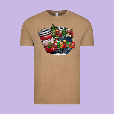 Coffe Vintage Tee Designed By Cowhidedigitalart