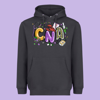 Cna Mardi Gras Heavyweight Hoodie Designed By Maliassmallbusiness