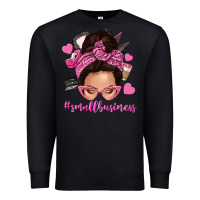 Black small business messy bun Premium Sweatshirt - NancyCooperArtShop