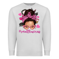 Dove Grey small business messy bun Premium Sweatshirt - NancyCooperArtShop