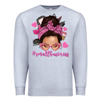Heather Grey small business messy bun Premium Sweatshirt - NancyCooperArtShop