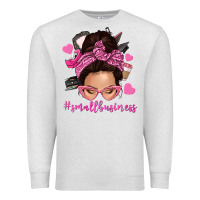 Oatmeal Heather small business messy bun Premium Sweatshirt - NancyCooperArtShop