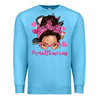 Ocean Blue small business messy bun Premium Sweatshirt - NancyCooperArtShop