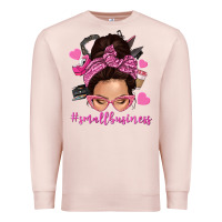 Pale Pink small business messy bun Premium Sweatshirt - NancyCooperArtShop
