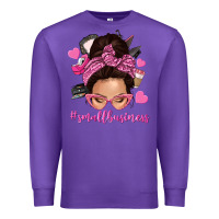 Purple small business messy bun Premium Sweatshirt - NancyCooperArtShop