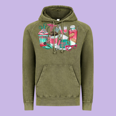 Nurse Coffee Cups Vintage Hoodie Designed By Texasbilliewilder