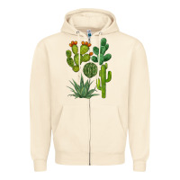Sandshell watercolor cactus bundle preview Zipper Hoodie - BarkalooDesign