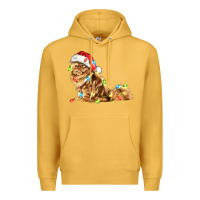 Mustard christmas persian cat Premium Hoodie - LillyAllenDesigns