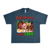 Midnight Navy christmas on the farm Urban Heavy Tee - FaDigitalArtStudio