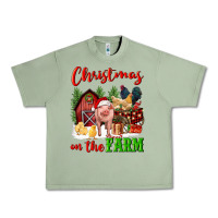 Oil Green christmas on the farm Urban Heavy Tee - FaDigitalArtStudio