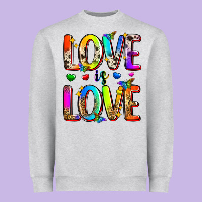 Love Is Love Heavyweight Sweatshirt Designed By Zillion Design Studio
