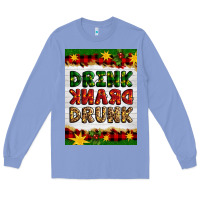 Colony Blue Christmas Drink Drank Drunk Long Sleeve Tee - Artiststas