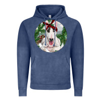Vintage Denim bull terrier and farm Vintage Hoodie - RanaPortraitStore