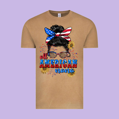 All American Nana 4th Of July Vintage Tee Designed By Cowgirlartshop