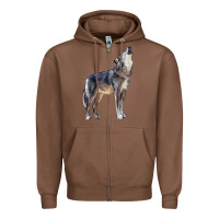 Chestnut wolf Zipper Hoodie - LillyAllenDesigns