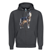Smoke wolf Zipper Hoodie - LillyAllenDesigns