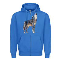 True Royal wolf Zipper Hoodie - LillyAllenDesigns