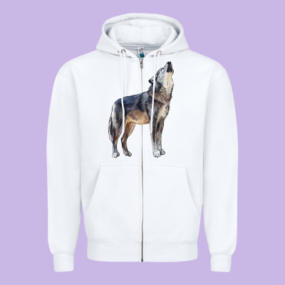 Wolf Zipper Hoodie Designed By Lillyallendesigns