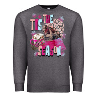 Charcoal Heather tis the season winter skull Premium Sweatshirt - NancyCooperArtShop