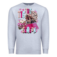 Heather Grey tis the season winter skull Premium Sweatshirt - NancyCooperArtShop
