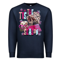 Navy tis the season winter skull Premium Sweatshirt - NancyCooperArtShop