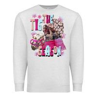 Oatmeal Heather tis the season winter skull Premium Sweatshirt - NancyCooperArtShop