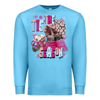 Ocean Blue tis the season winter skull Premium Sweatshirt - NancyCooperArtShop