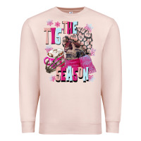 Pale Pink tis the season winter skull Premium Sweatshirt - NancyCooperArtShop