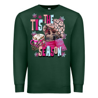 Sports Green tis the season winter skull Premium Sweatshirt - NancyCooperArtShop