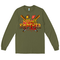 Army Green softball brother Long Sleeve Tee - AdoDesignShop