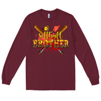 Burgundy softball brother Long Sleeve Tee - AdoDesignShop